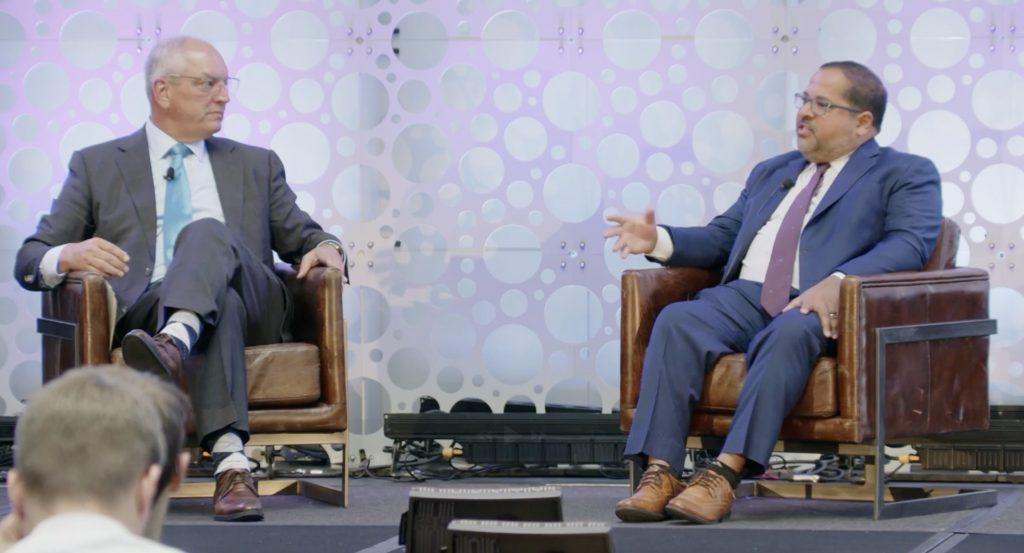 Former Governor of Louisiana John Bel Edwards and Neil Chatterjee, Former Commissioner and Chairman, Federal Energy Regulatory Commission (FERC), at AiDASH Evolve 2024